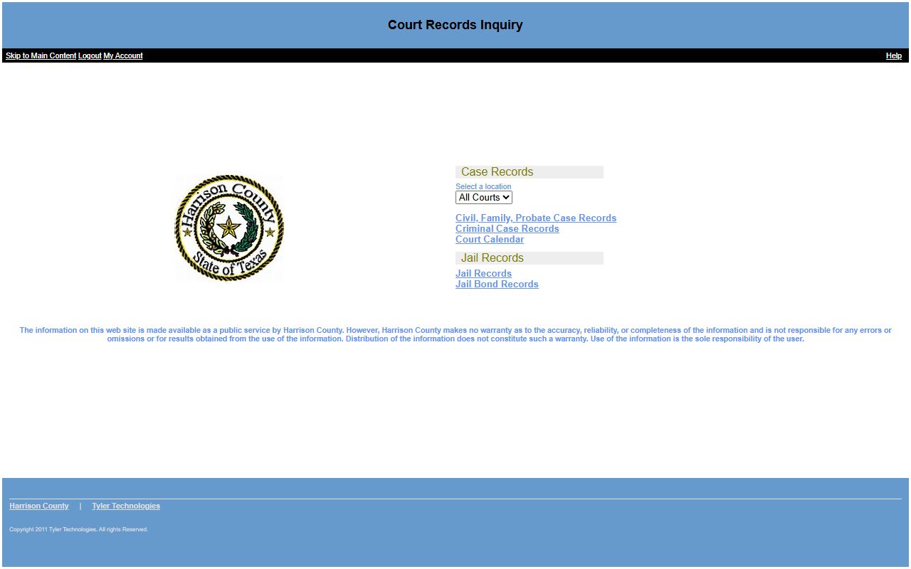 Harrison County inmate population Tyler Public Access portal