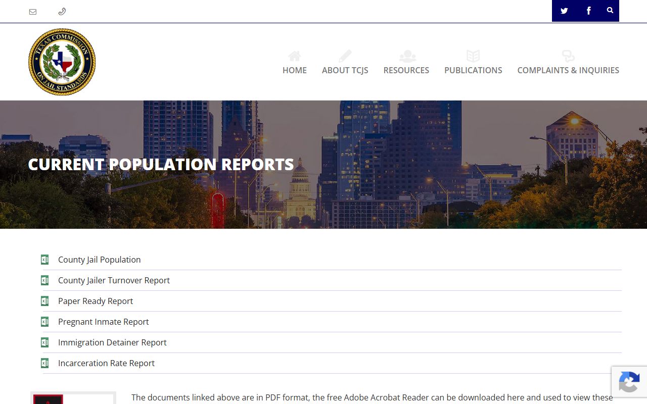 Harrison County inmate population TCJS jail population reports
